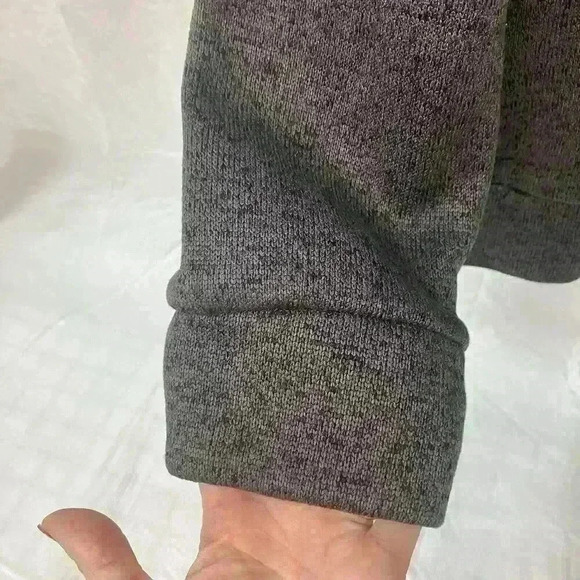 H2H Men’s Sweater Fleece Pullover Size Large Gray Heather Button Collared - Picture 4 of 9